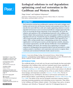 Ecological solutions to reef degradation: optimizing coral reef restoration in the Caribbean and Western Atlantic